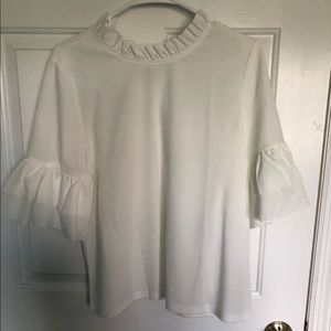 Bell sleeve mid length fancy blouse